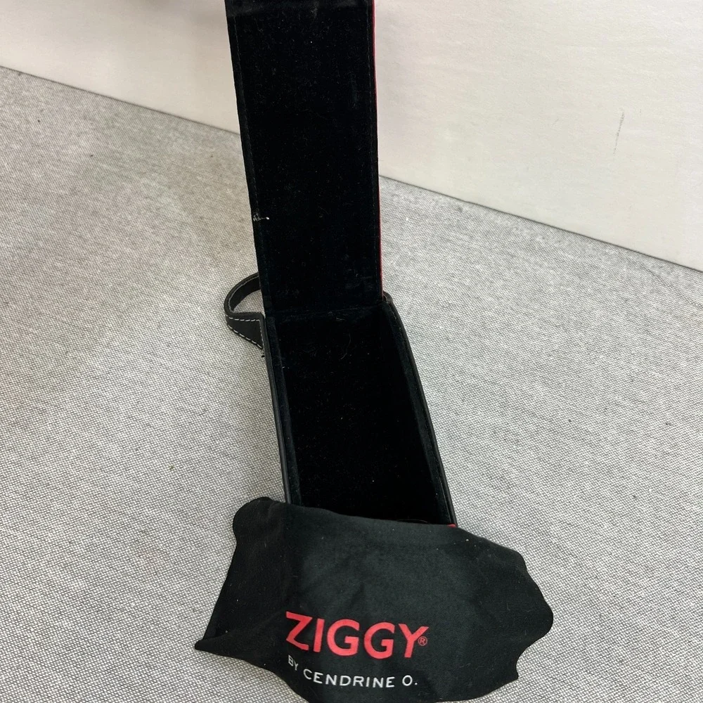 Ziggy By Cendrine O. Semi Hard Eyeglasses Case With Handle‎ & Magnetic Close Red